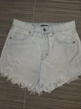 wild fable Light Blue Distressed Denim Shorts